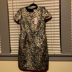 Metallic animal print cocktail dress